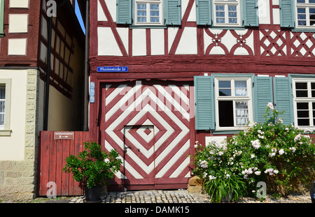 Fachwerk Haus Hassberge, Unterfranken, Franken, Bayern, Deutschland, Europa Stockfoto