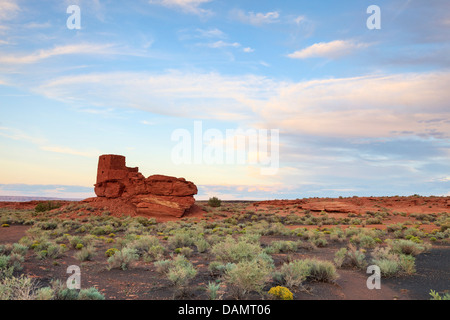 USA, Arizona, Flagstaff, Wupatki National Monument, prähistorischen Ruinen von Wukoki Pueblo Wohnungen Stockfoto