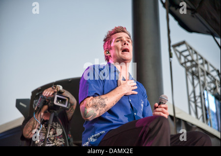 LINCOLN, CA-12 Juli: Mark McGrath von Sugar Ray führt in den Spaß in der Sonne-Tour mit Smash Mündung in Thunder Valley Stockfoto