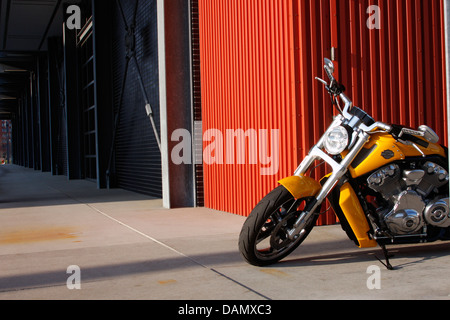 Harley Davidson Motorrad geparkt auf der Harley-Davidson-Museum Stockfoto