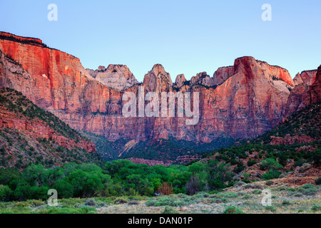 USA, Utah, Zion National Park Towers of the Virgin Stockfoto