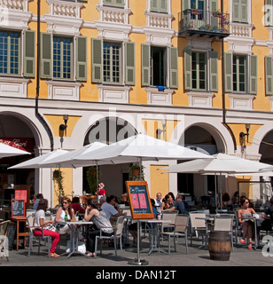 Restaurant Platz Garibaldi Nizza Côte d ' Azur Cote d ' Azur Frankreich Stockfoto