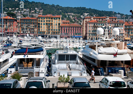 Schönen alten Vieux Port Hafen Côte d ' Azur Cote d ' Azur mediterran Stockfoto