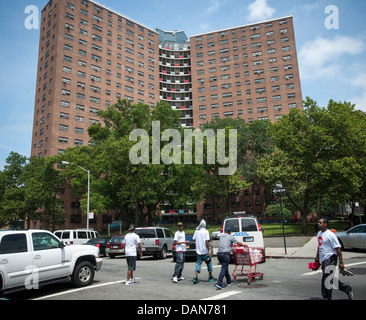 Manhattanville Wohnprojekt in Harlem in New York Stockfoto