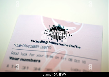 UK Euro Millionen Lotterie Stockfoto