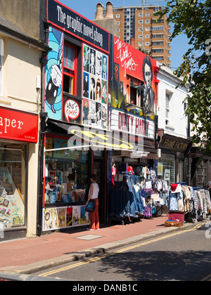 Sydney Street in Brighton liegt im trendigen Viertel North Laine Stockfoto