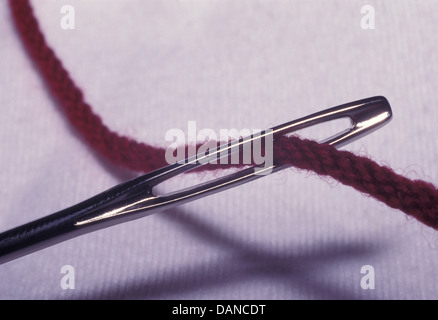 NOT 1089390, CLOSE UP, Nadel und Faden Stockfoto