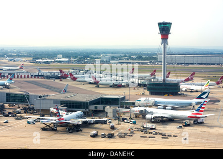 Flughafen London Heathrow Stockfoto