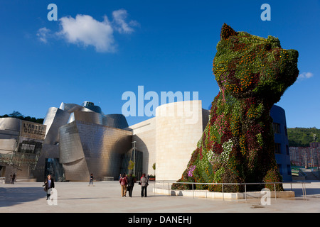 Guggenheimmuseum, Bilbao, Bizkaia, Baskenland, Spanien Stockfoto