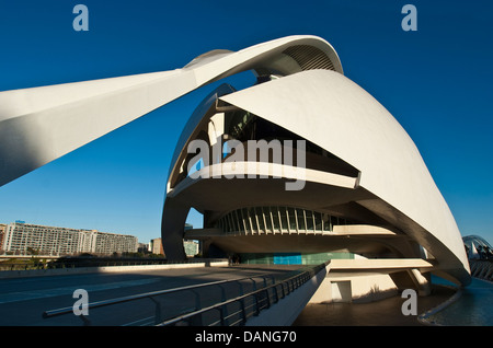 Palau de Les Arts in der Stadt der Künste und Wissenschaften in Valencia. Stockfoto