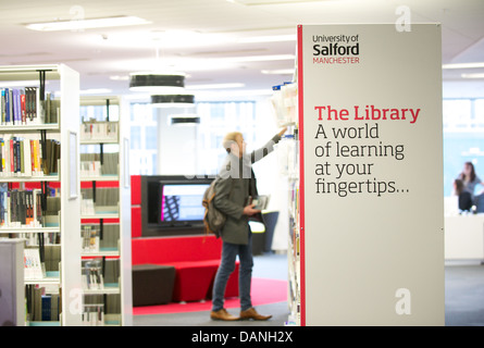 Media City - Bibliothek der Universität von Salford Stockfoto