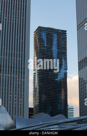 Aqua, einem Gebäude von Jeanne Gang. Chicago, Illinois Stockfoto