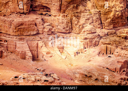 Alte Gräber in Petra, Jordanien Stockfoto