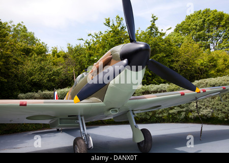 Supermarine Spitfire Replica MK 1 am Battle Of Britain Memorial in Folkestone - Kent - UK Stockfoto