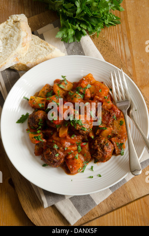 Albondigas Fleischbällchen Stockfoto