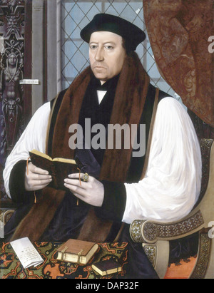 THOMAS CRANMER (1489-1556) Führer der englischen Reformation im Jahre 1545 von Gerlach Flicke gemalt Stockfoto