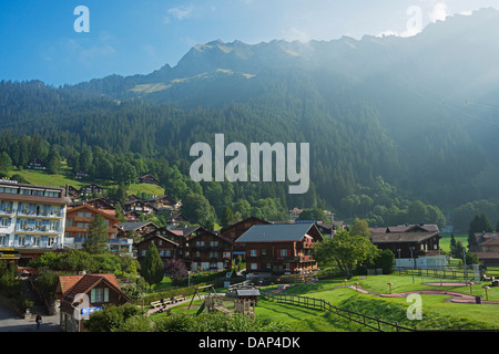 Europa, Schweizer Alpen, Schweiz, Berner Oberland, Unesco, Wengen Stockfoto