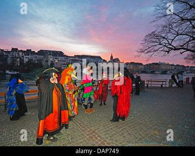 Europa, Schweiz, Basel, Fasnact Frühjahr Karnevalsumzug Stockfoto