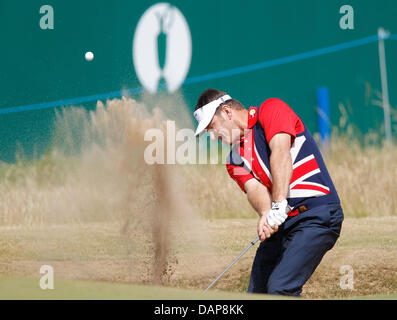 SIR NICK FALDO offenen Praxis MUIRFIELD EAST LOTHIAN Schottland 17. Juli 2013 Stockfoto