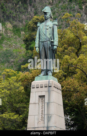 Statue von Shimazu Tadayoshi, Herr der Shimadzu Familie, Kagoshima Japan Stockfoto