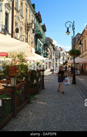 Jagiellonska Street, Nowy Sacz, Polen. Stockfoto