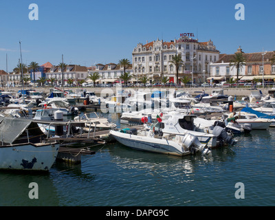 die Marina in Vila Real de Santo Antonio, eine Stadt in Portugal auf der Rio Guadiana, der die Grenze zu Spanien Stockfoto