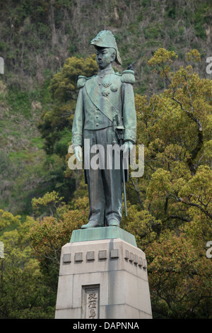 Statue von Shimazu Tadayoshi, Herr der Shimadzu Familie, Kagoshima Japan Stockfoto