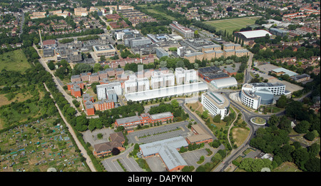 Luftaufnahme der Brunel University in Uxbridge, London Stockfoto