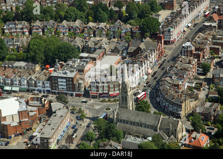 Luftaufnahme von Muswell Hill in London N10 Stockfoto