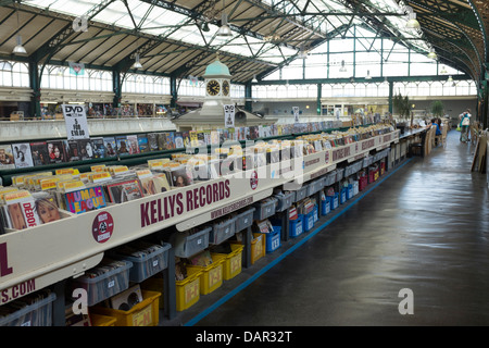 Kellys Datensätze im Obergeschoss in Cardiff Markt Stockfoto