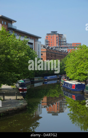 England, Manchester, Bridgewater Canal Boote im Castlefield Bezirk Stockfoto