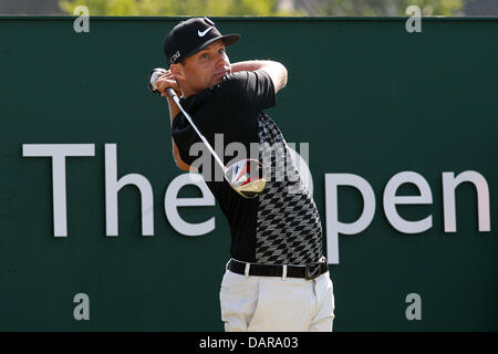 Muirfield, East Lothian, Schottland. 17. Juli 2013. Amerikanische Nick Whatney in Aktion während einer Praxis Runden vor der Open Golf Championship von Muirfield. Die Open Championship 2013 werden die 142. Open Championship, 18.-21. Juli abgehaltenen Muirfield Golf Links in Gullane, East Lothian, Schottland. Bildnachweis: Aktion Plus Sport/Alamy Live-Nachrichten Stockfoto