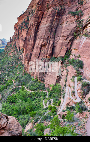 Walters Wiggles auf dem Angels Landing Trail, Zion Nationalpark, Utah Stockfoto