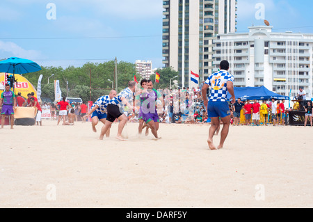 Figueira Beach Rugby International. Die größten europäischen Beach-Rugby-Turnier in der Geschichte. 32 Teams (24 Männer und 8 Frauen). Stockfoto