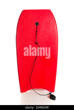 Eine rote Boogie Board auf weißem Hintergrund Stockfoto