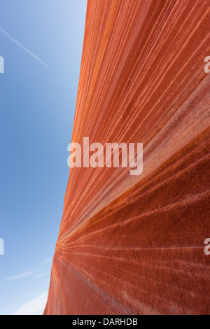 Felsformationen in den North Coyote Buttes, Teil der Vermilion Cliffs National Monument. Dieser Bereich ist auch bekannt als The Wave. Stockfoto