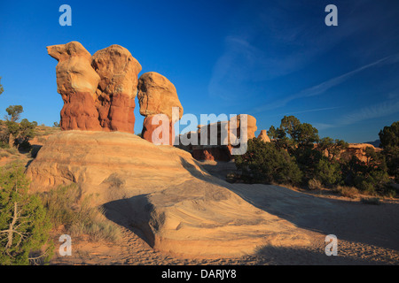 USA, Utah, Grand Staircase - Escalante National Monument, Teufels Garten Hoodos Stockfoto