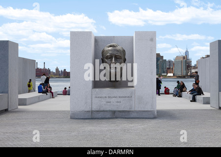 Denkmal in vier Freiheiten Park auf Roosevelt Island in New York City Stockfoto