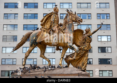 General Sherman Denkmal, 1903, Reiterstandbild, Grand Army Plaza, Central Park South, Manhattan, New York City, New York, USA Stockfoto