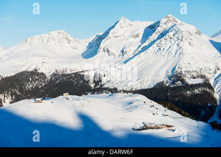 Europa, Schweiz, Graubünden, Skigebiet Arosa Mountain resort Stockfoto