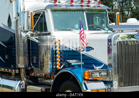 Benutzerdefinierte amerikanischen Lkw bei einem amerikanischen Auto-Show. UK Stockfoto