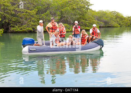 Beiboot Ausflug, Black Turtle Cove, Santa Cruz Insel, Galapagos-Inseln, Ecuador Stockfoto