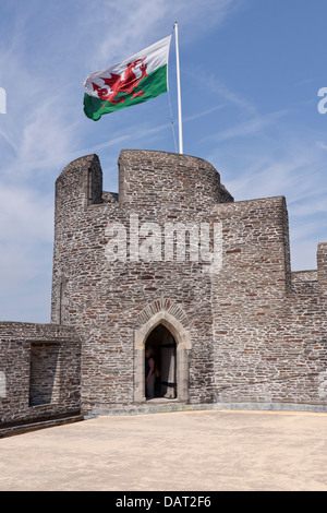 Caerphilly Castle Glamorgan Wales. Stockfoto