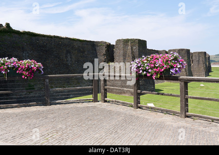 Caerphilly Castle Glamorgan Wales. Stockfoto