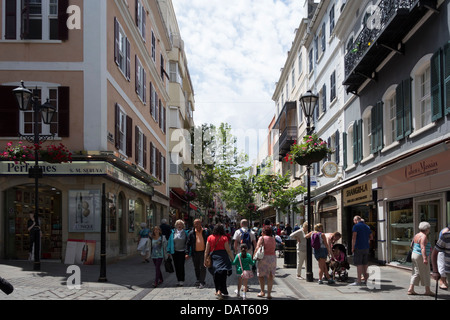 Gibraltar-Hauptstraße Stockfoto