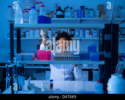 Wissenschaftler arbeiten im Labor Stockfoto