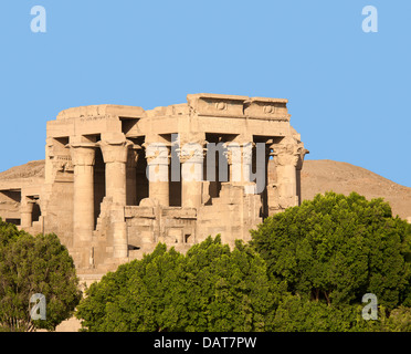 Der Tempel von Haroeris und Sobek in Kom Ombo im Niltal, Oberägypten Stockfoto