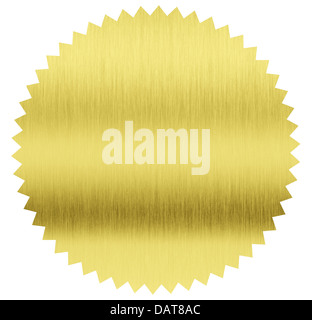 Goldfolie Stempel mit Clipping-Pfad enthalten Stockfoto