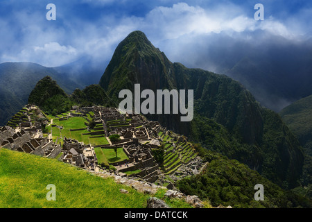 Inka-Stadt Machu Picchu. Antike verlorene Stadt der Inkas. Stockfoto