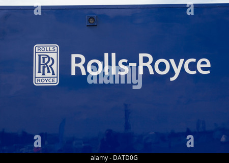 Rolls-Royce Unternehmenslogos auf Gastfreundschaft Chalet am Royal International Air Tattoo (RIAT) Fairford 2011 Stockfoto